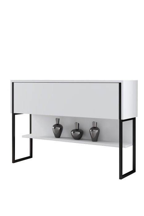 Hanah Home Luxe Cómoda Blanco y Negro